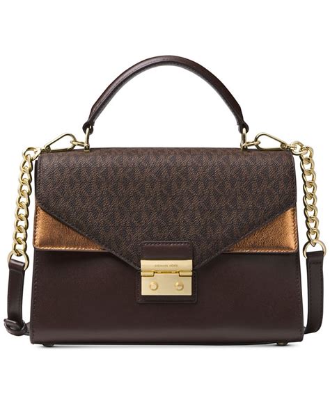 michael michael kors sloan signature top handle medium satchel|MICHAEL Michael Kors Sloan Medium Top.